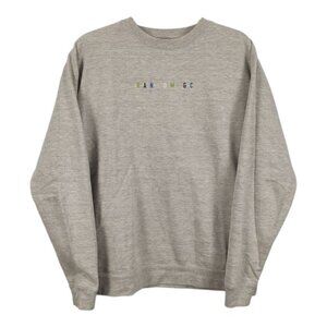Random Golf Club Gray Embroidered Spellout Crewneck Sweatshirt